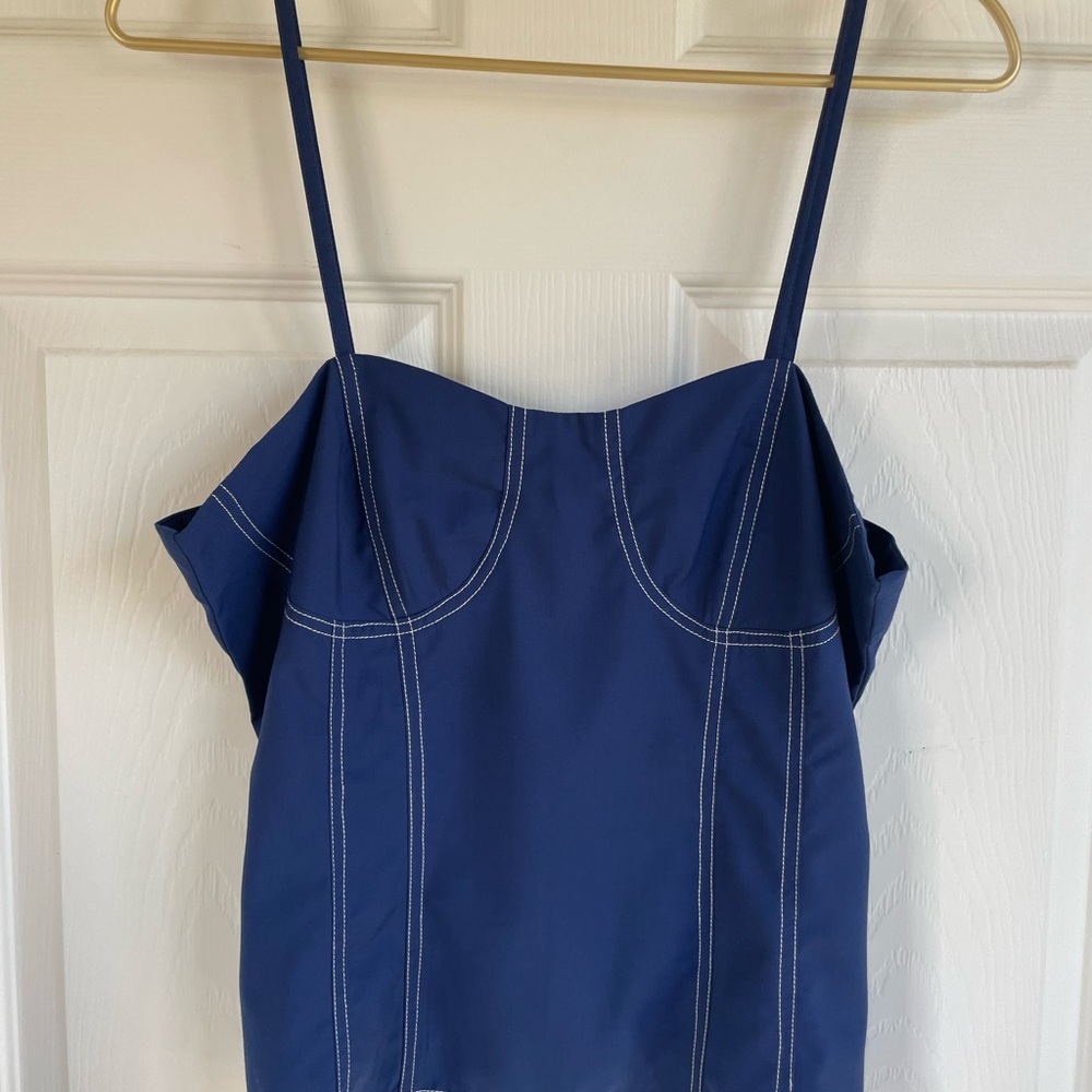 Lovebirds cobalt blue top